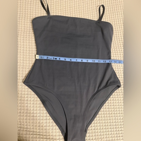 NWT SKIMS Shaping Swim Cami One Piece Gunmetal Womens L - Picture 9 of 12